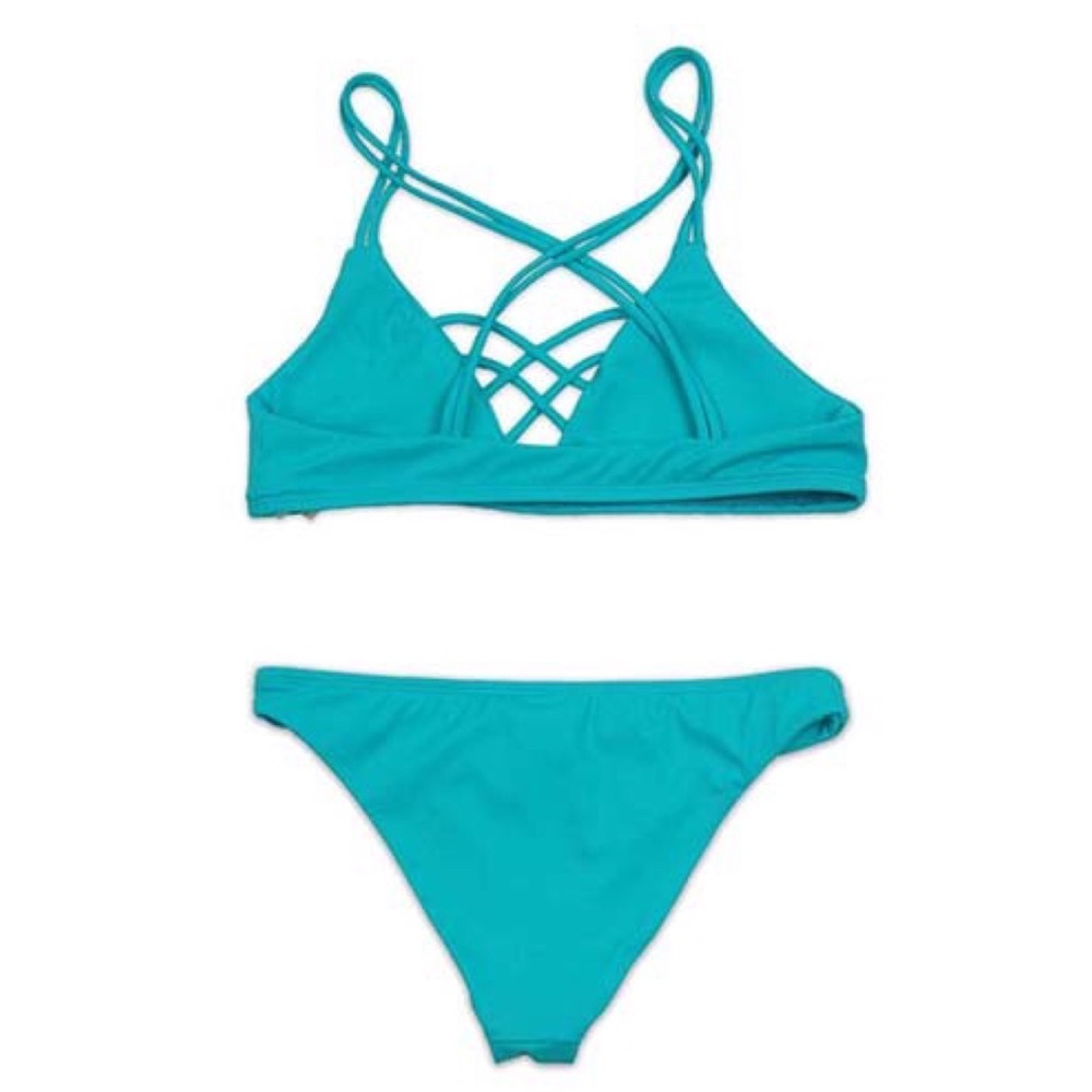 Turquoise Cheeky Bikini Set - Picture 3 of 8